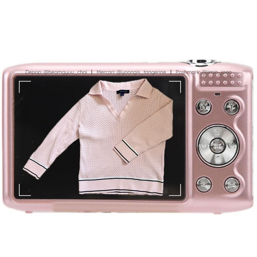Pink Tommy Hilfiger v-neck sweater 🩷
